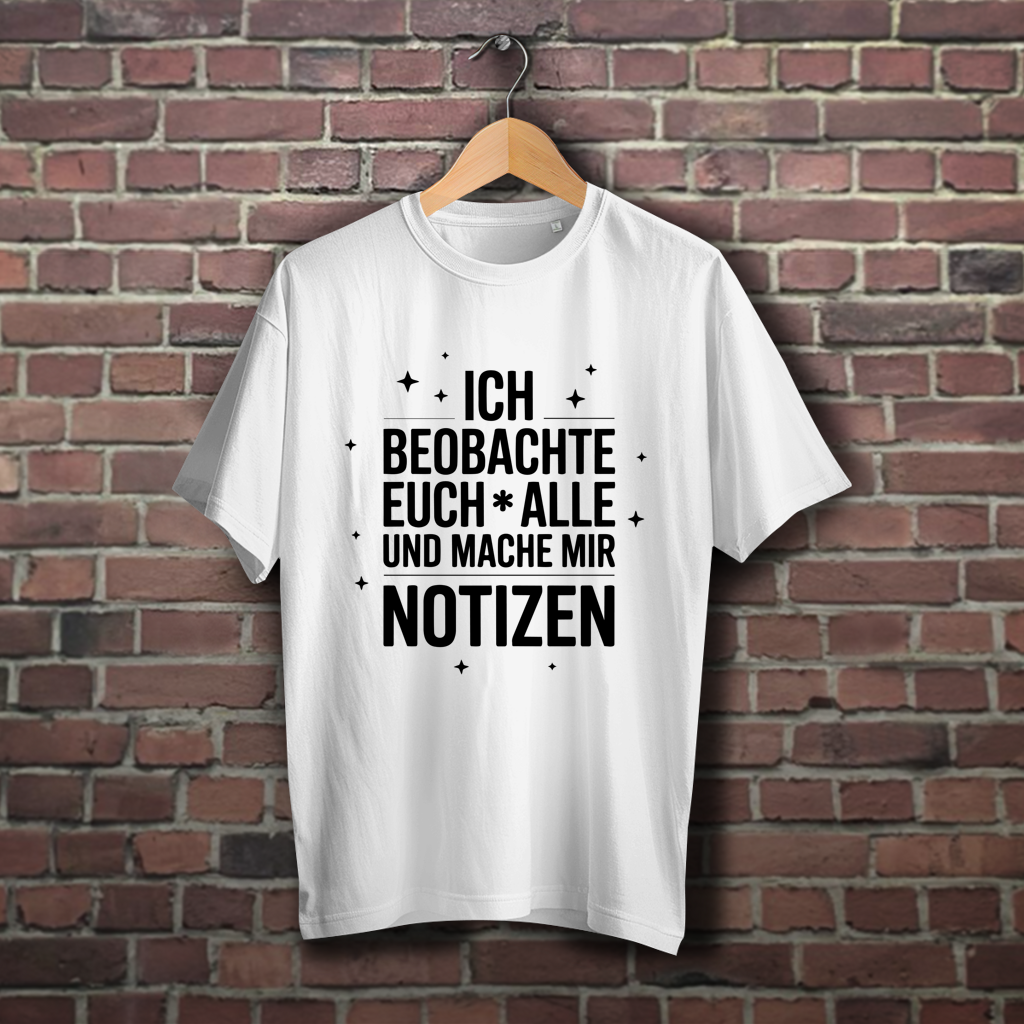 Oversize T-Shirt mit Motiv: Ich beobachte