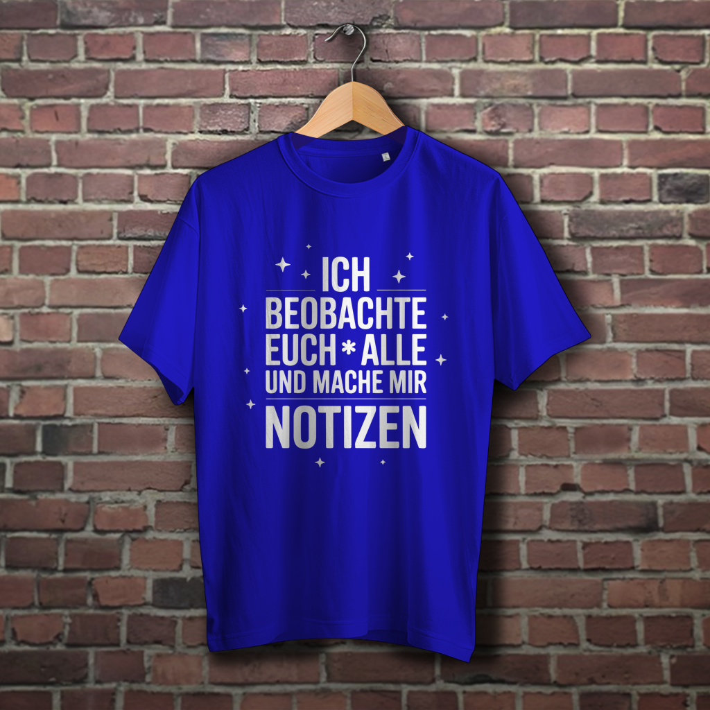 Oversize T-Shirt mit Motiv: Ich beobachte