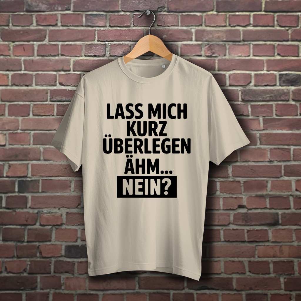 Oversize T-Shirt mit Motiv: lass mich