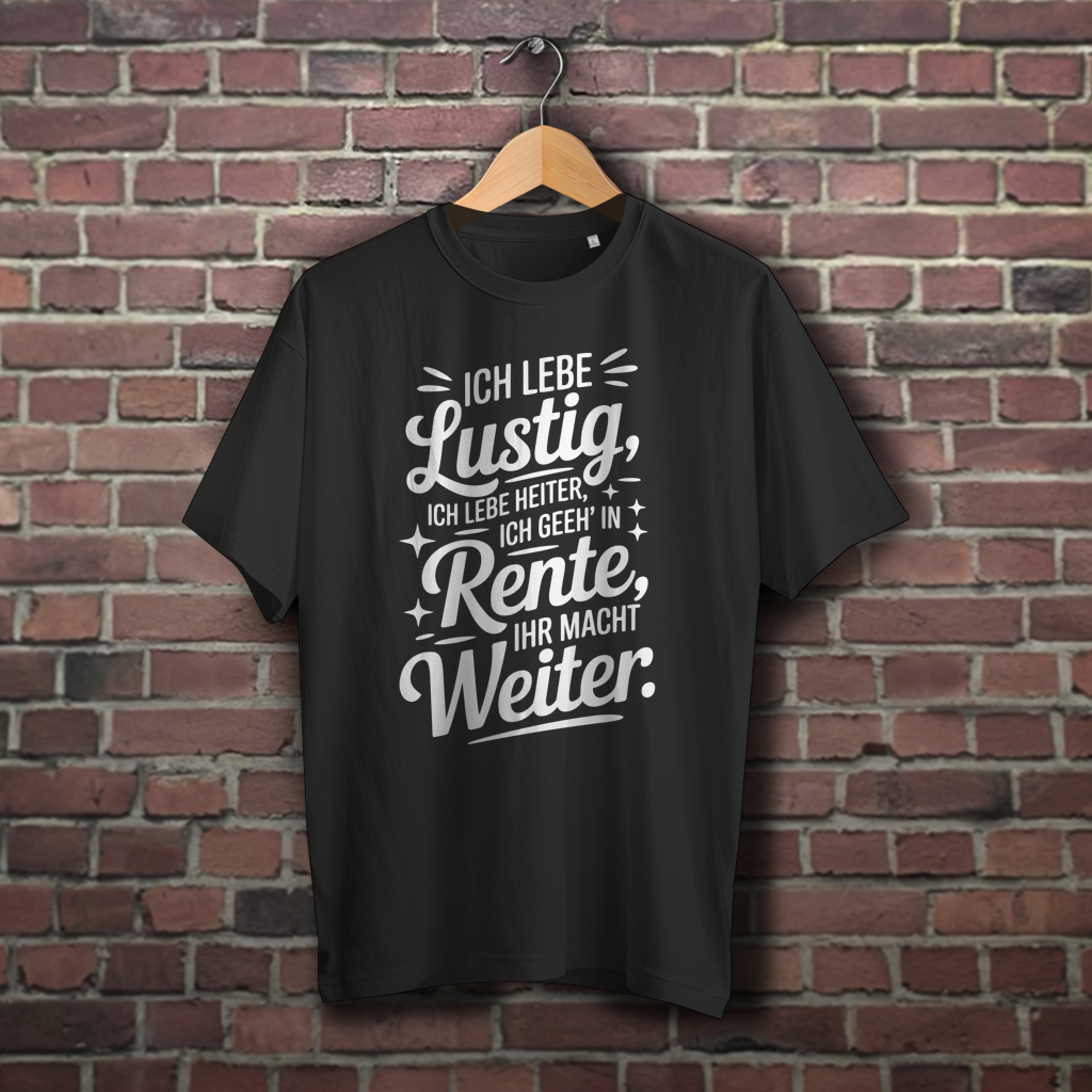 Oversize T-Shirt mit Motiv: Ich lebe