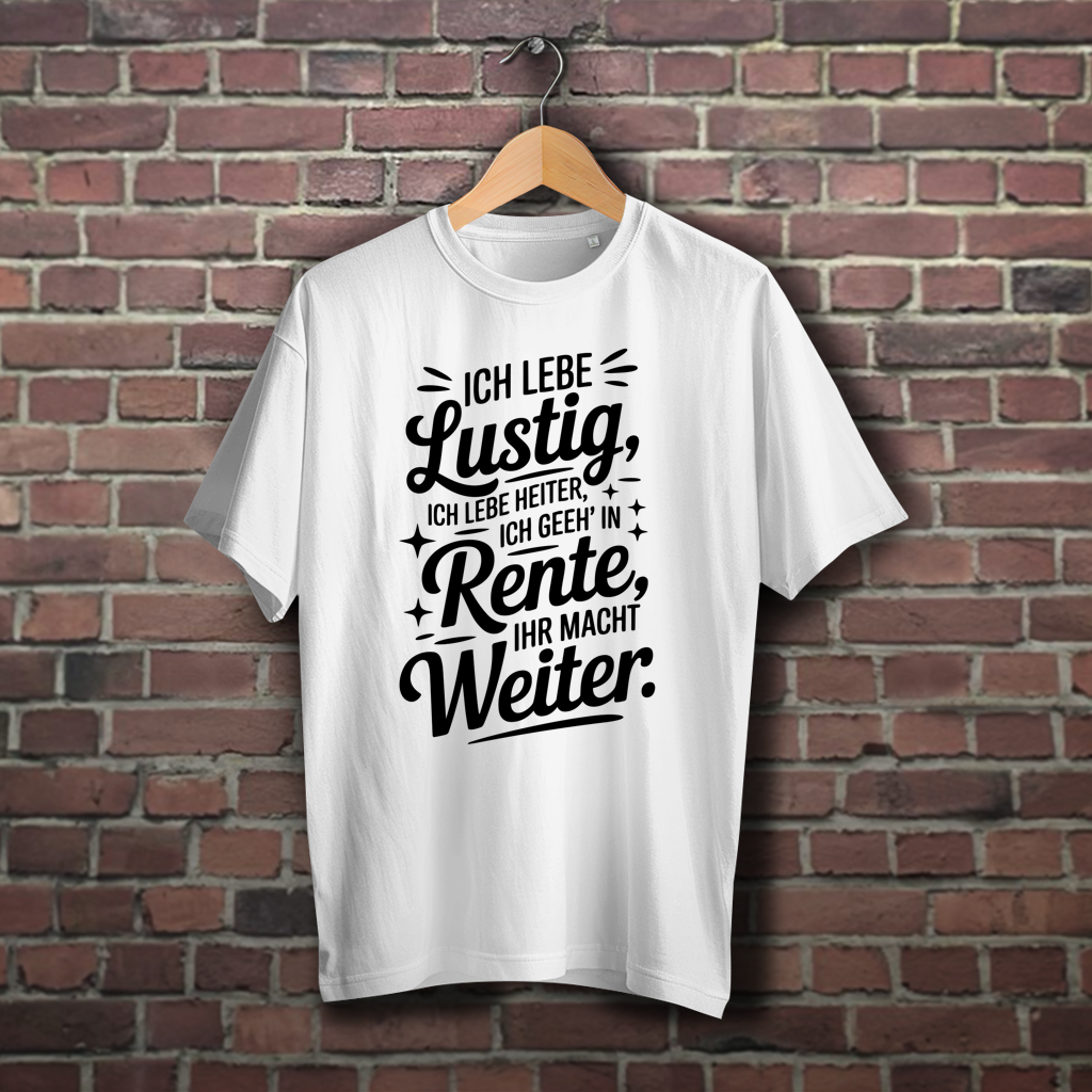 Oversize T-Shirt mit Motiv: Ich lebe
