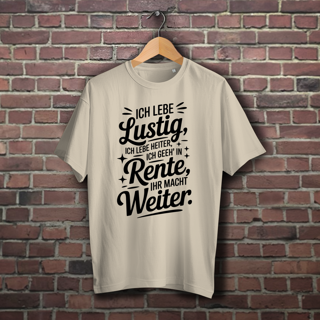 Oversize T-Shirt mit Motiv: Ich lebe