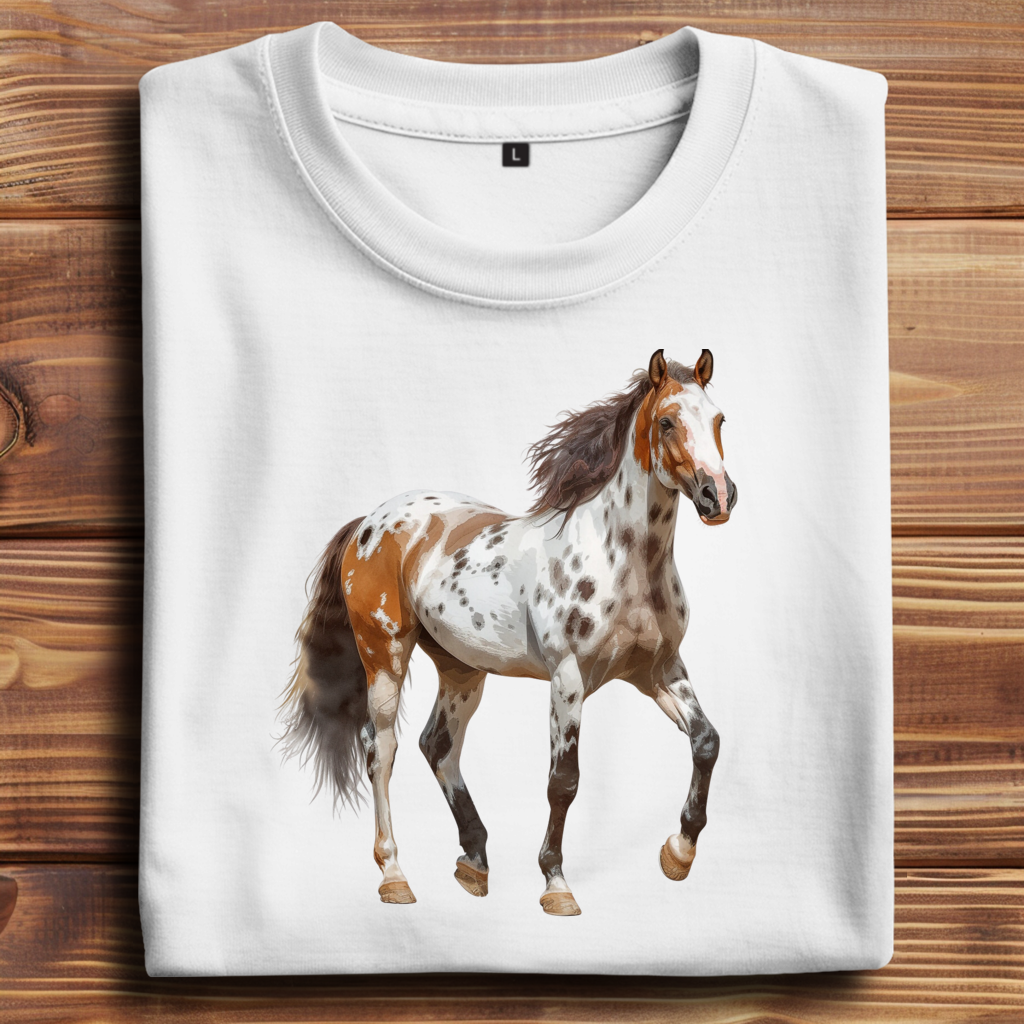 Oversize T-Shirt mit Motiv: Pferd-6