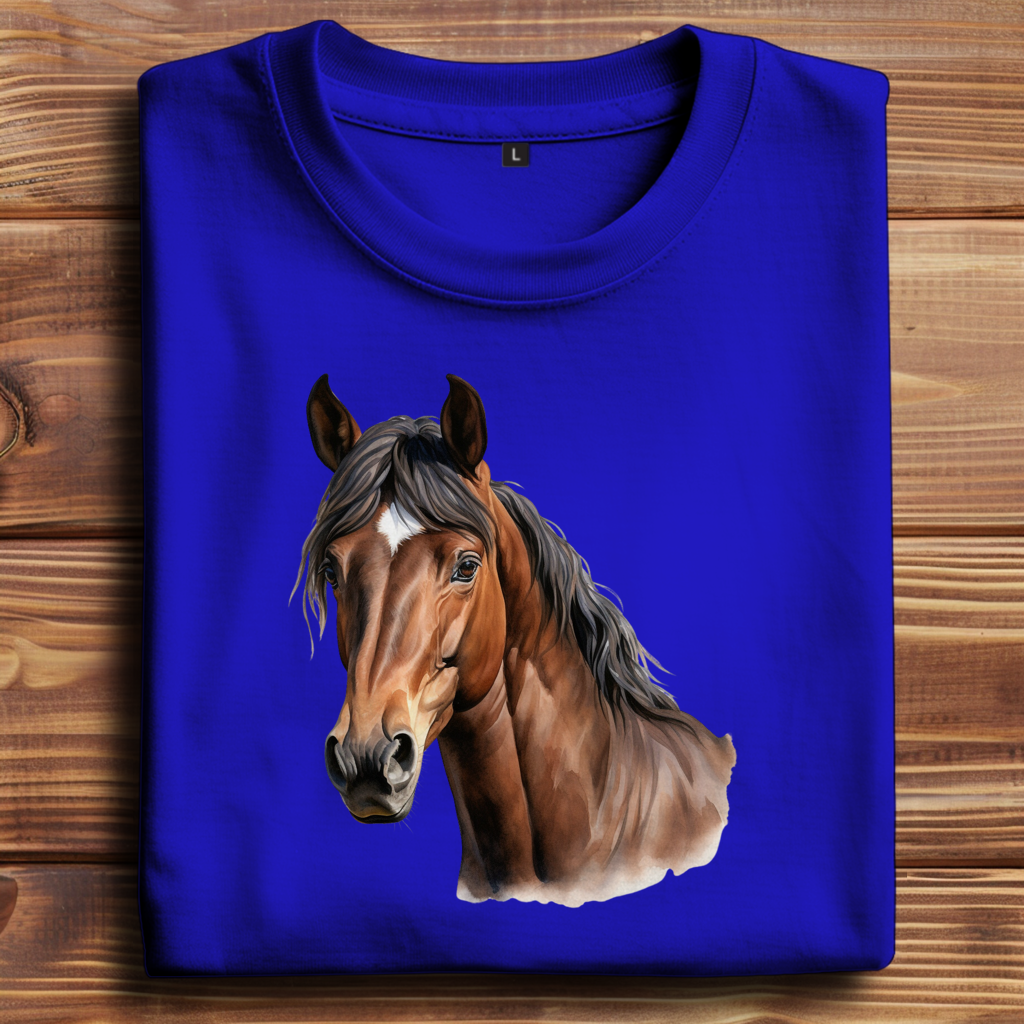 Oversize T-Shirt mit Motiv: Pferd-5
