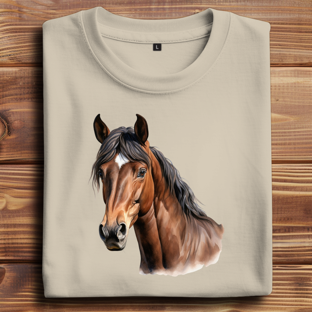 Oversize T-Shirt mit Motiv: Pferd-5