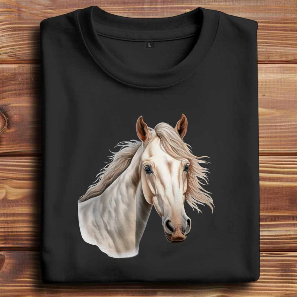 Oversize T-Shirt mit Motiv: Pferd-4