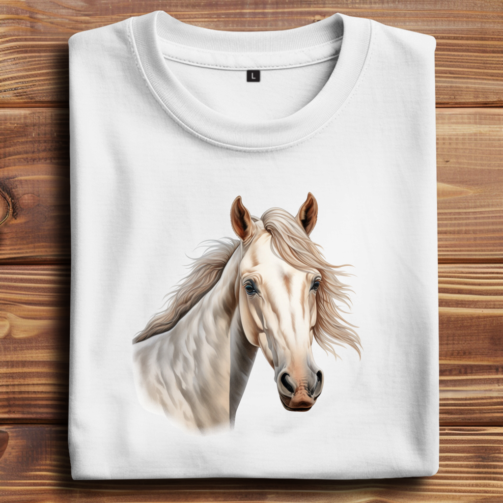 Oversize T-Shirt mit Motiv: Pferd-4