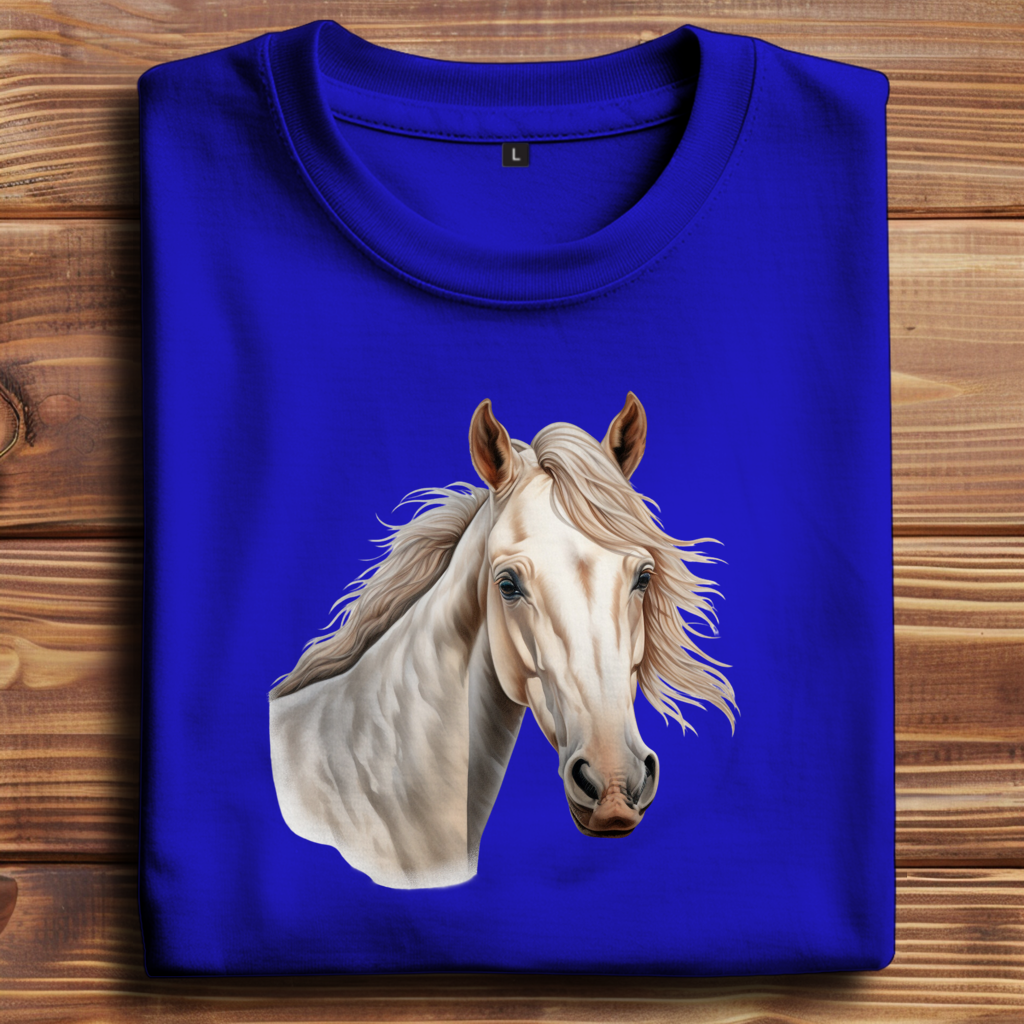Oversize T-Shirt mit Motiv: Pferd-4
