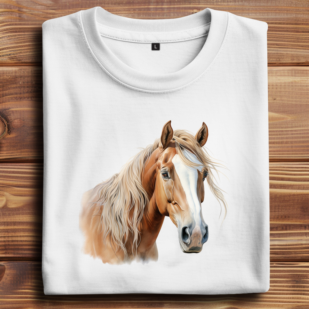 Oversize T-Shirt mit Motiv: Pferd-3