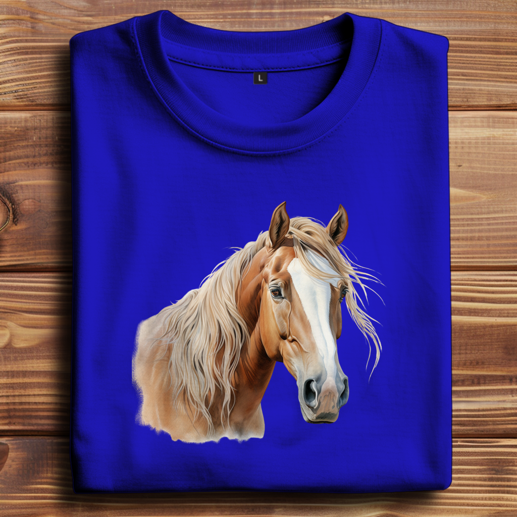 Oversize T-Shirt mit Motiv: Pferd-3
