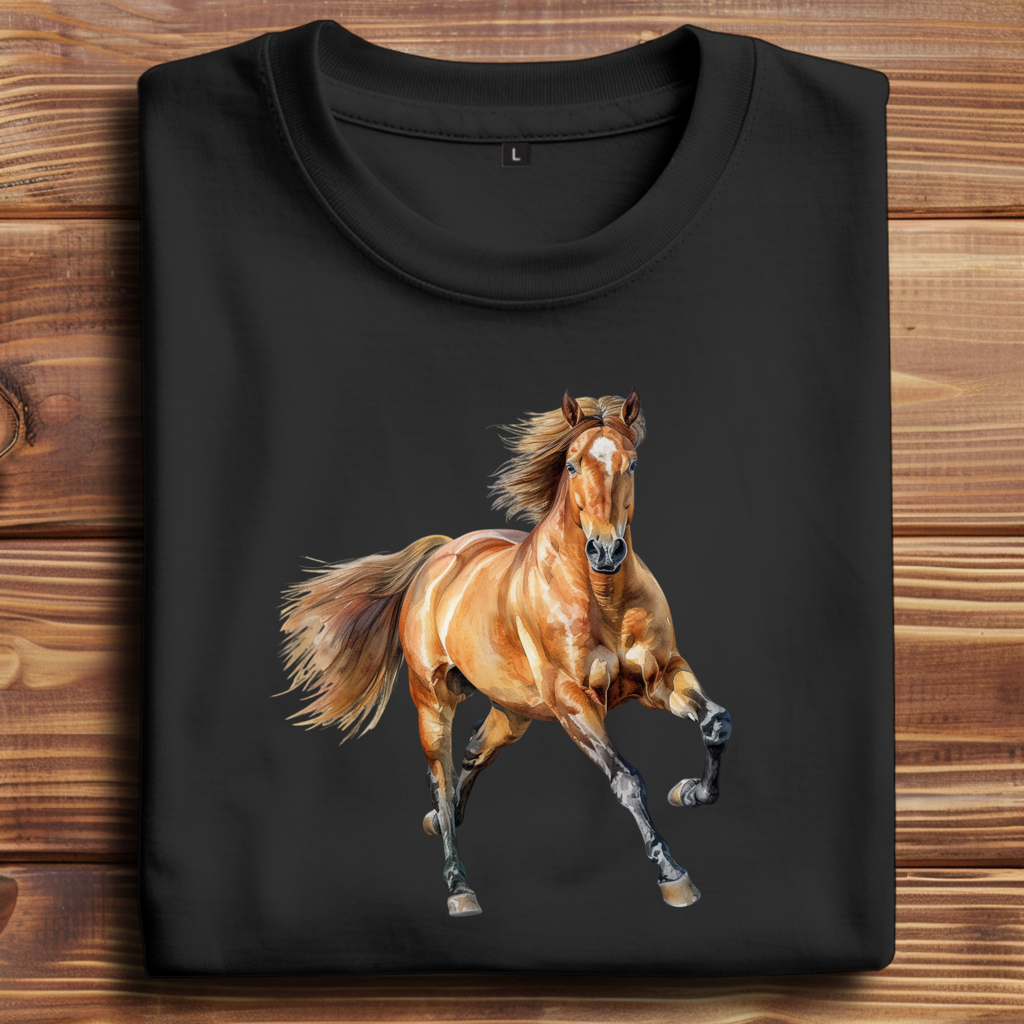 Oversize T-Shirt mit Motiv: Pferd-1