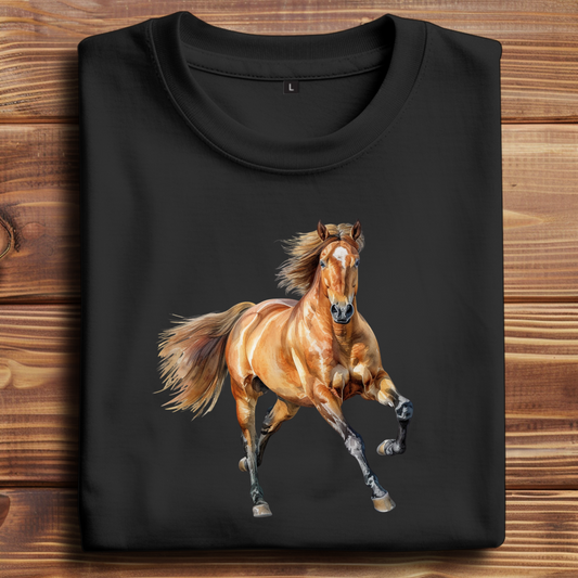 Oversize T-Shirt mit Motiv: Pferd-1