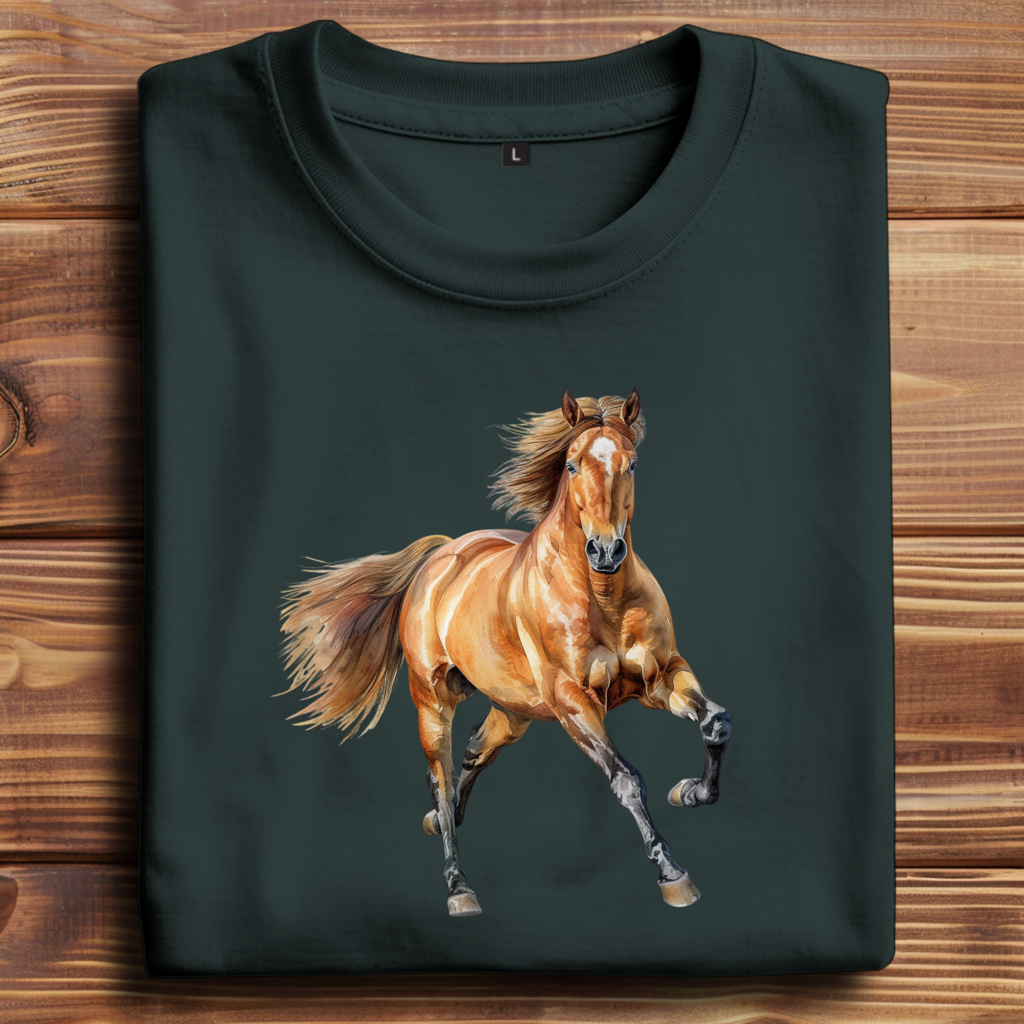Oversize T-Shirt mit Motiv: Pferd-1
