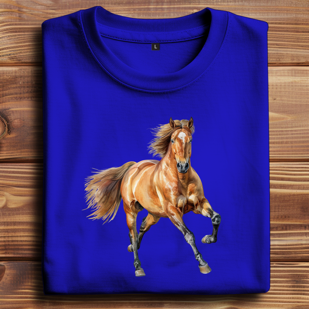 Oversize T-Shirt mit Motiv: Pferd-1