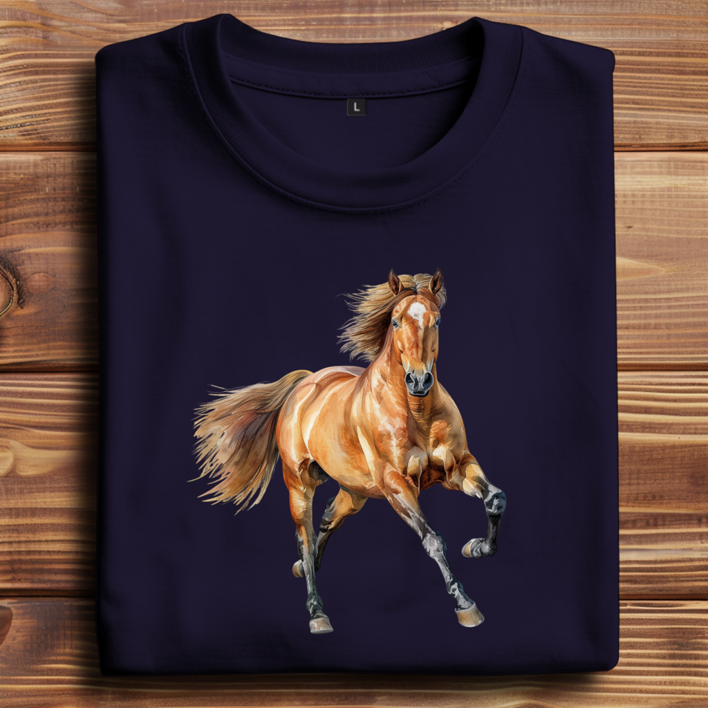 Oversize T-Shirt mit Motiv: Pferd-1