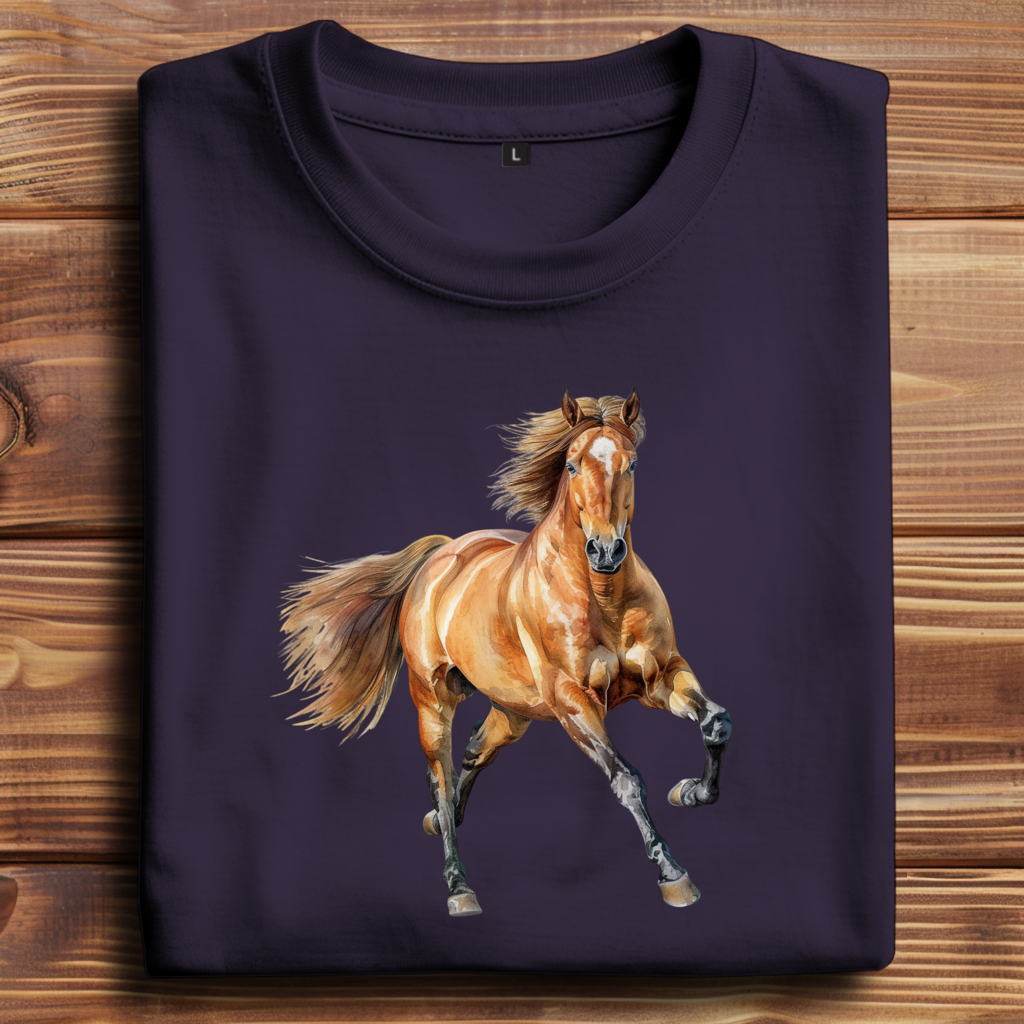 Oversize T-Shirt mit Motiv: Pferd-1
