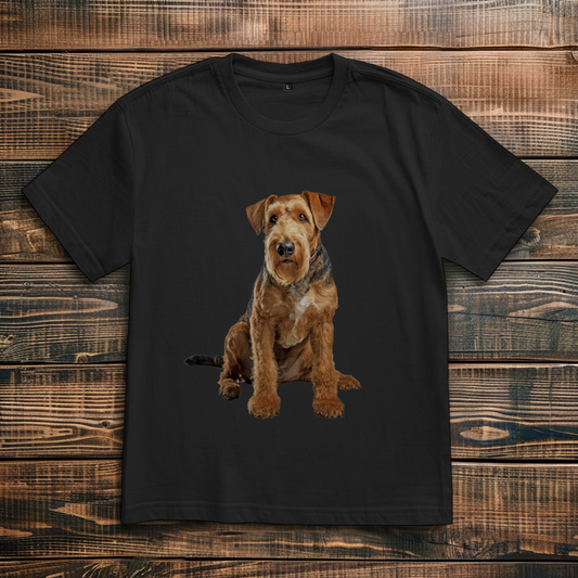 Oversize T-Shirt mit Motiv: Airedale-Terrier