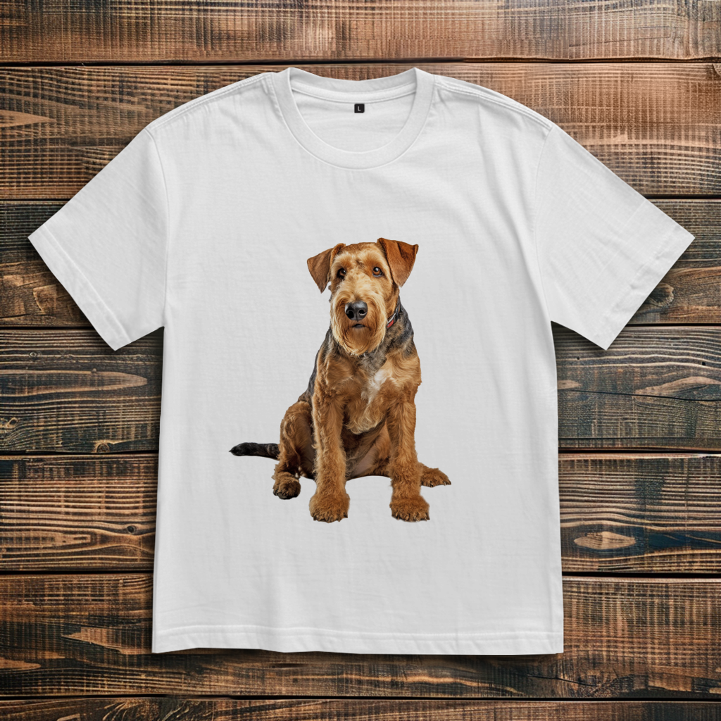 Oversize T-Shirt mit Motiv: Airedale-Terrier
