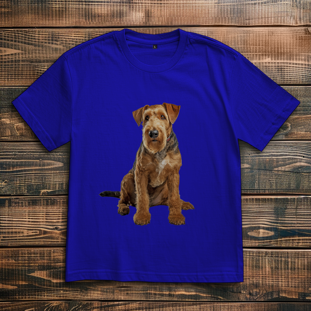 Oversize T-Shirt mit Motiv: Airedale-Terrier
