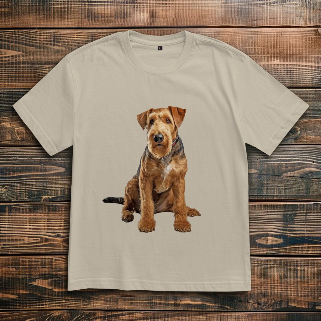 Oversize T-Shirt mit Motiv: Airedale-Terrier
