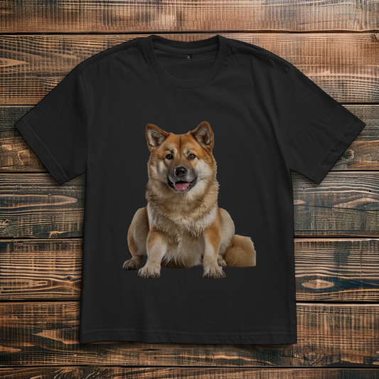 Oversize T-Shirt mit Motiv: Akita-Dog