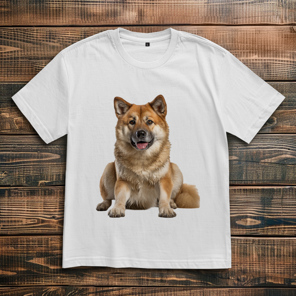 Oversize T-Shirt mit Motiv: Akita-Dog