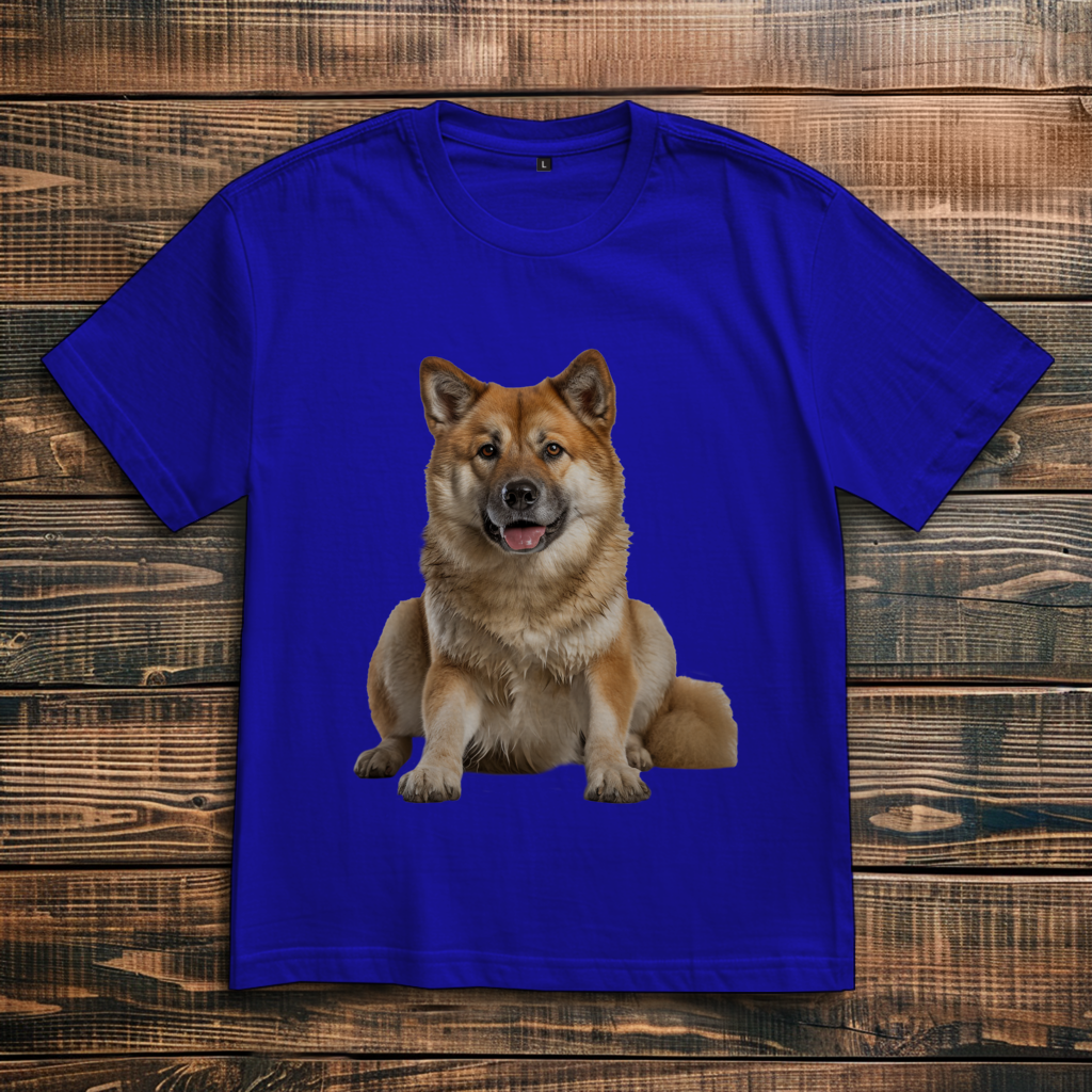 Oversize T-Shirt mit Motiv: Akita-Dog