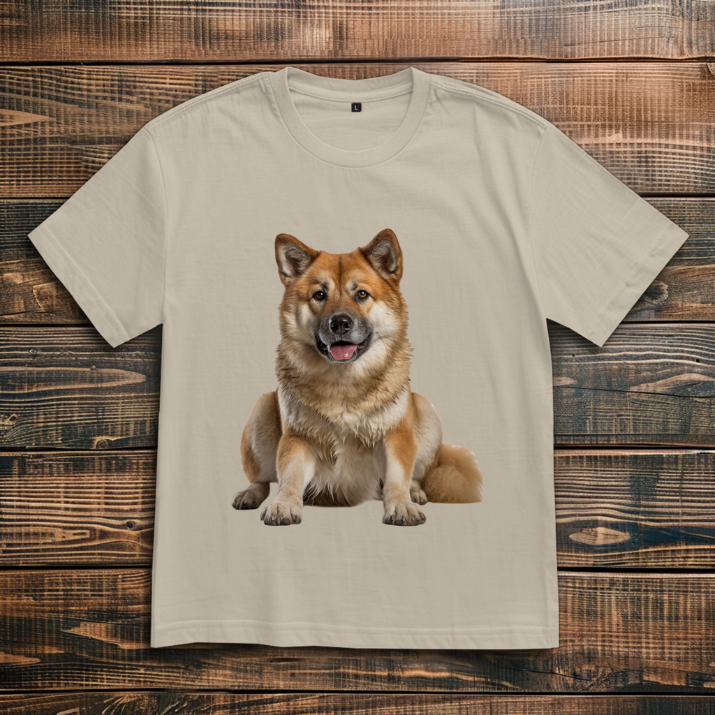 Oversize T-Shirt mit Motiv: Akita-Dog