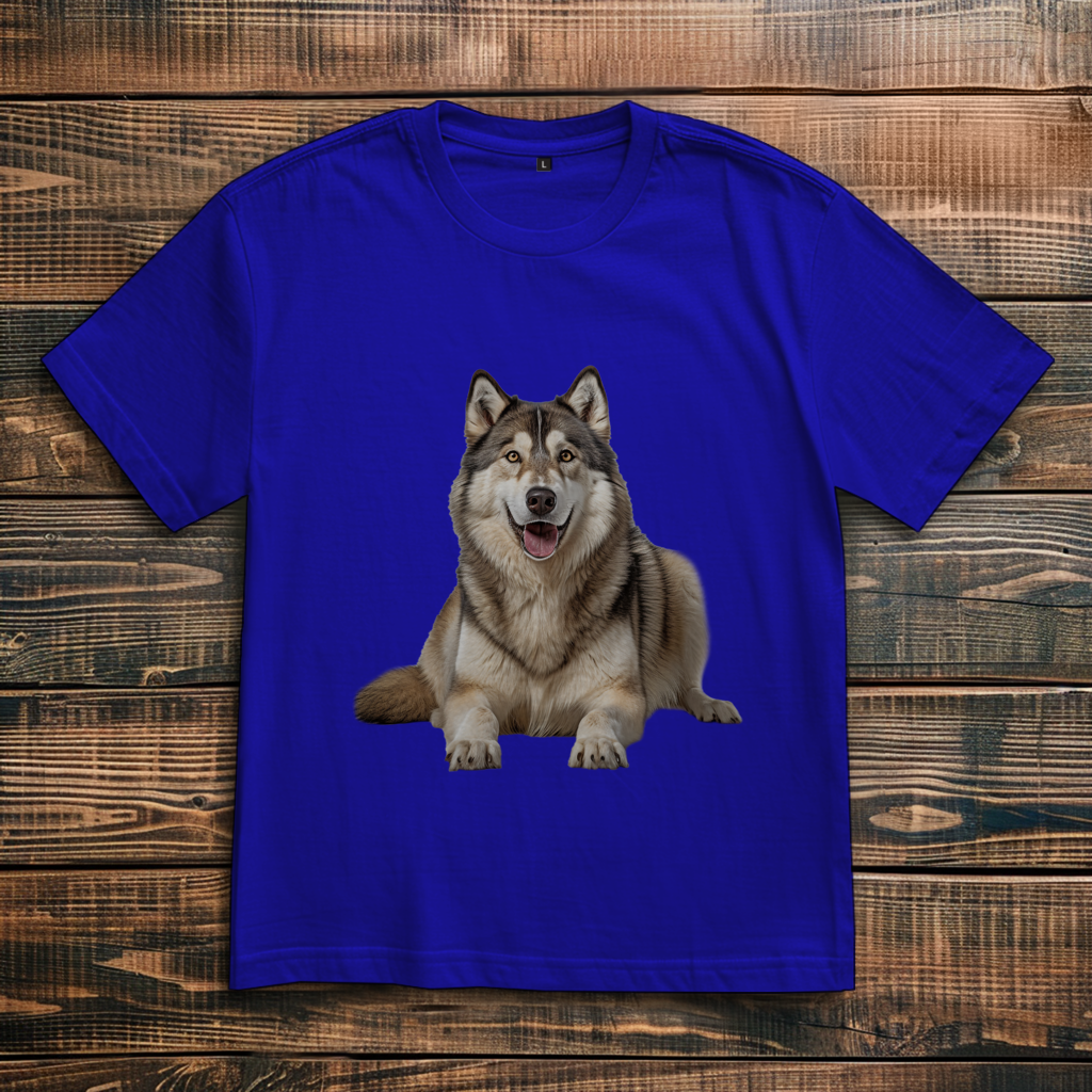Oversize T-Shirt mit Motiv: Alaskan-Malamute
