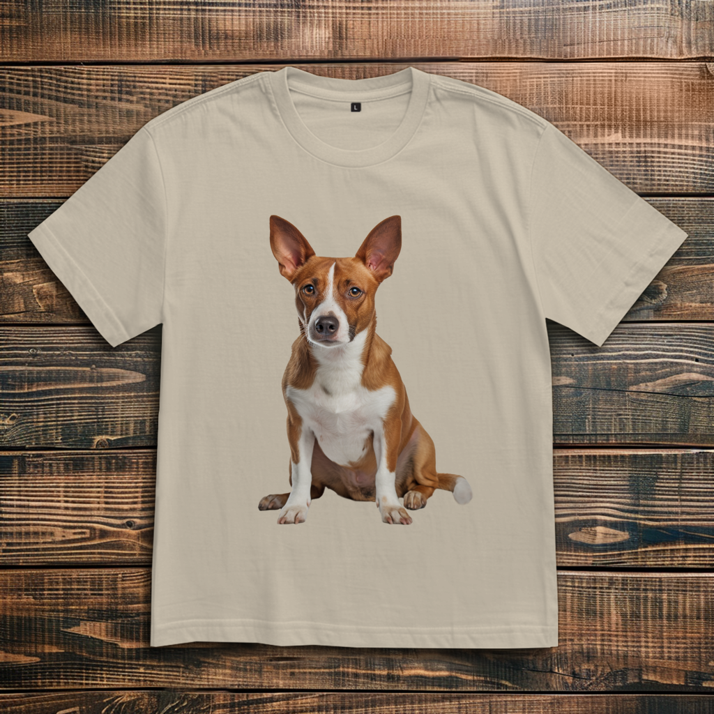 Oversize T-Shirt mit Motiv: Basenji