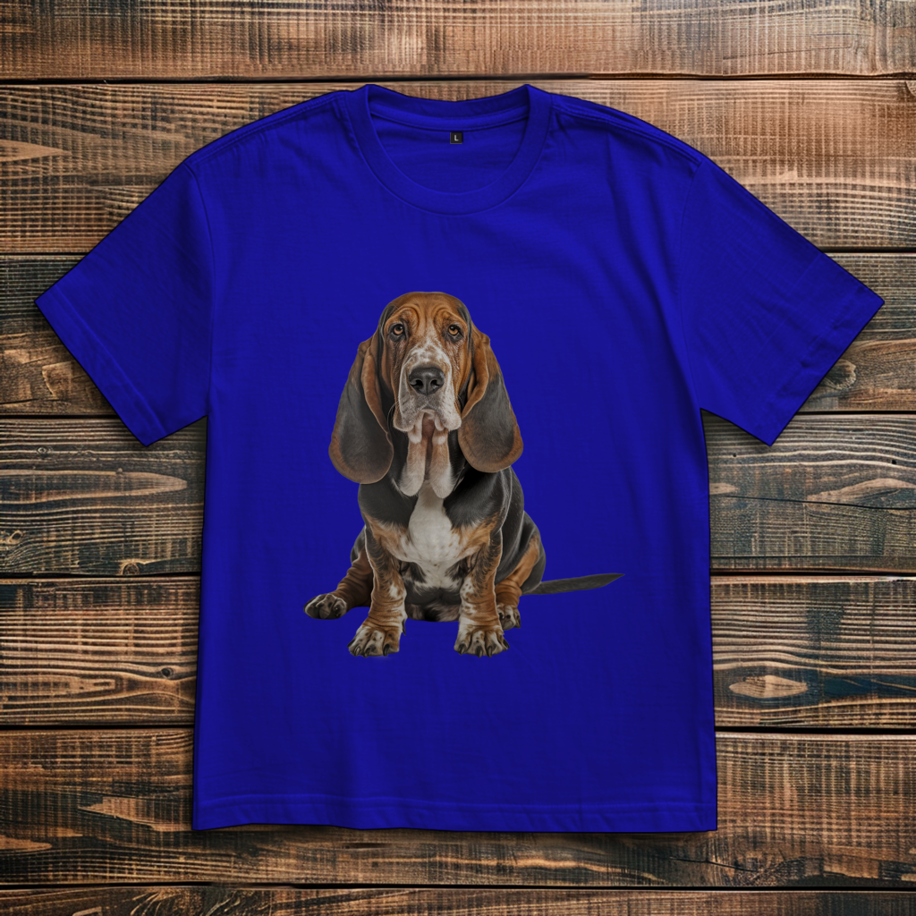 Oversize T-Shirt mit Motiv: Basset-Hound