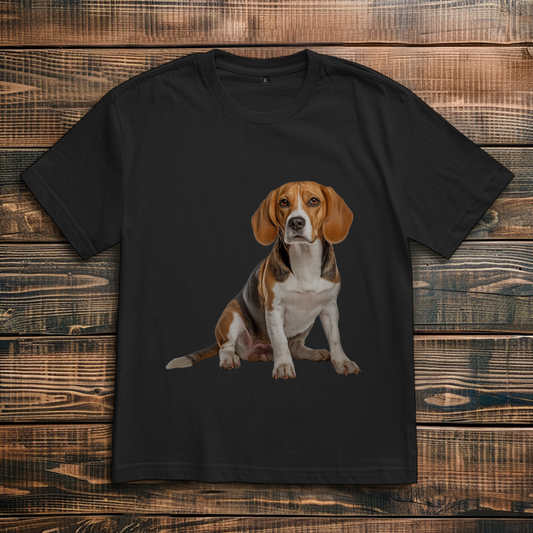 Oversize T-Shirt mit Motiv: Beagl