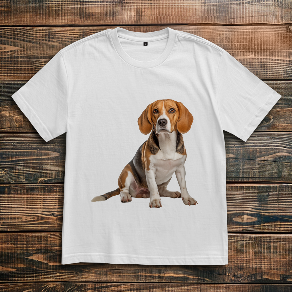 Oversize T-Shirt mit Motiv: Beagl