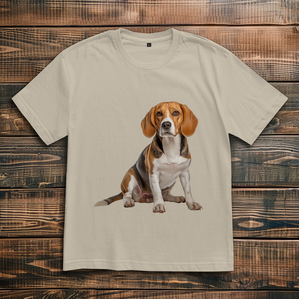 Oversize T-Shirt mit Motiv: Beagl