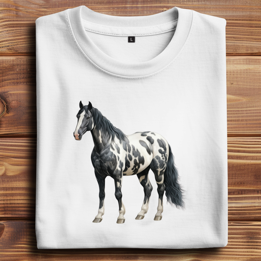 Oversize T-Shirt mit Motiv: Pferd-8