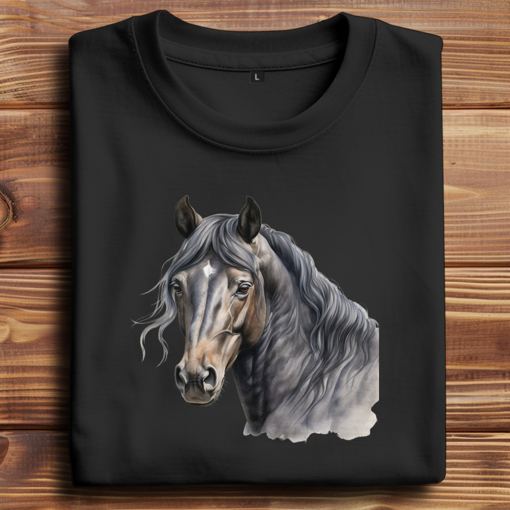 Oversize T-Shirt mit Motiv: Pferd-9