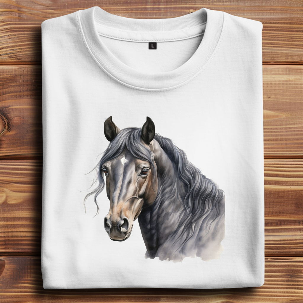 Oversize T-Shirt mit Motiv: Pferd-9