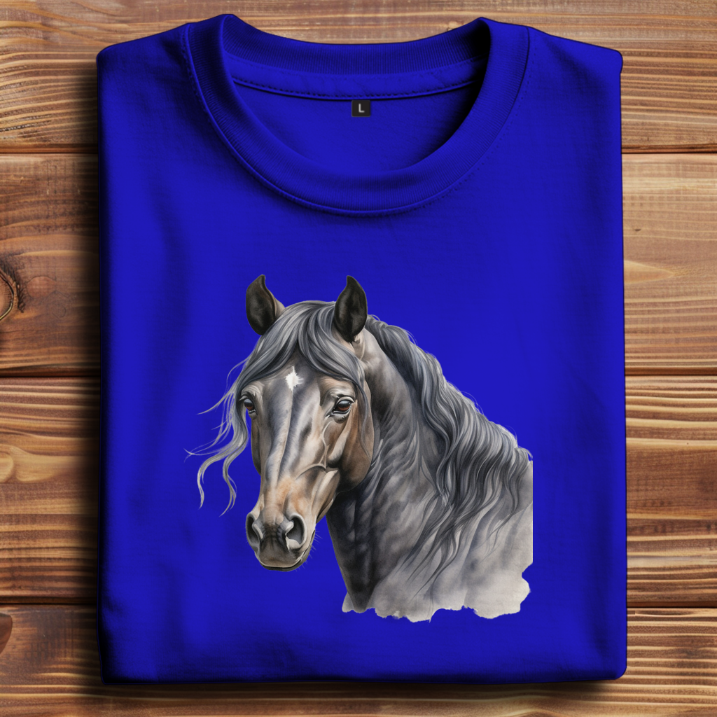 Oversize T-Shirt mit Motiv: Pferd-9