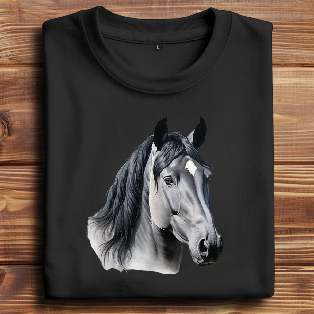 Oversize T-Shirt mit Motiv: Pferd-10