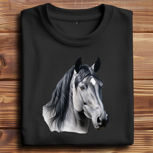 Oversize T-Shirt mit Motiv: Pferd-10