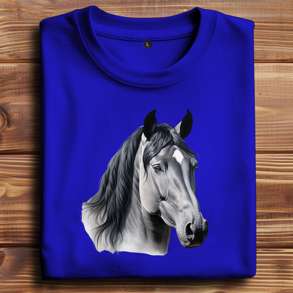 Oversize T-Shirt mit Motiv: Pferd-10
