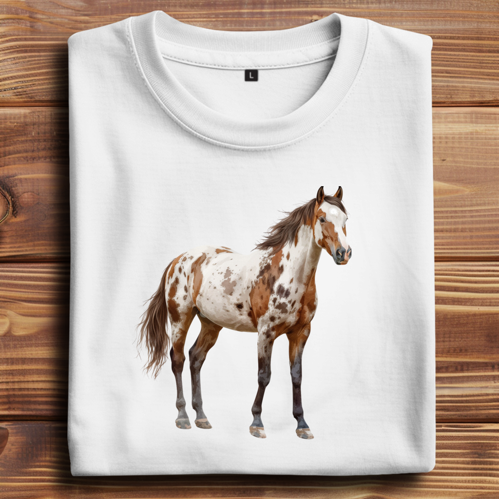 Oversize T-Shirt mit Motiv: Pferd-11