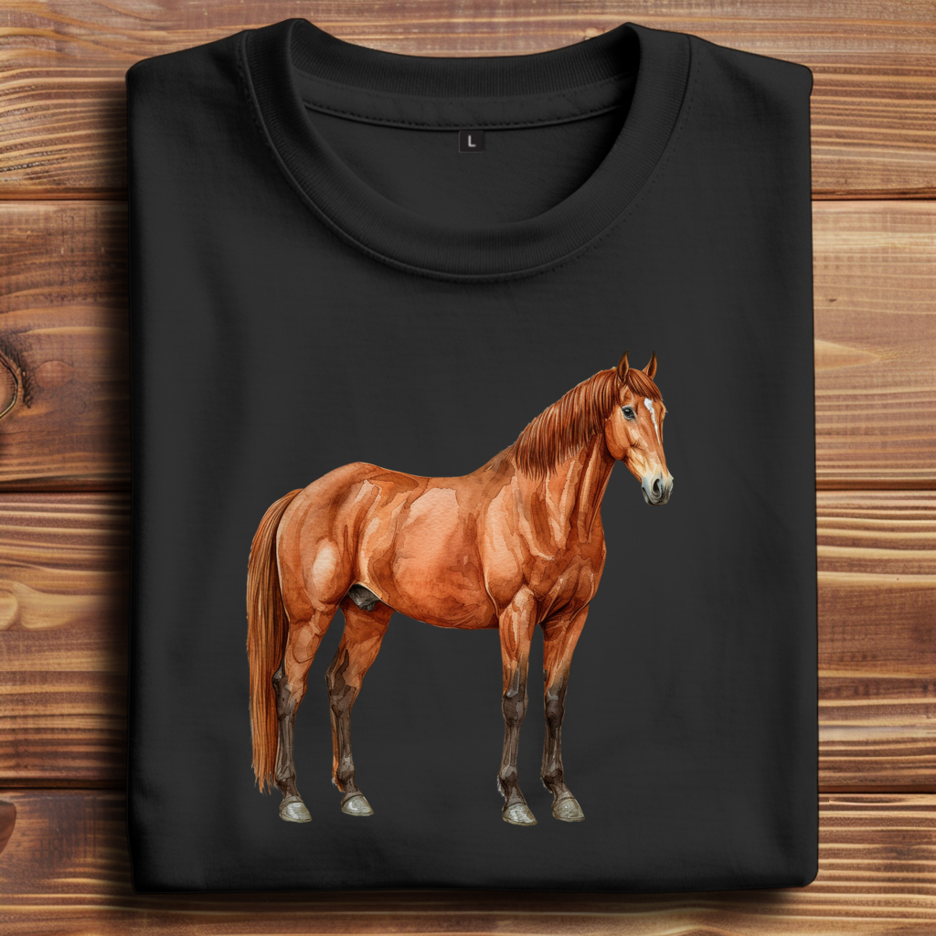 Oversize T-Shirt mit Motiv: Pferd-12
