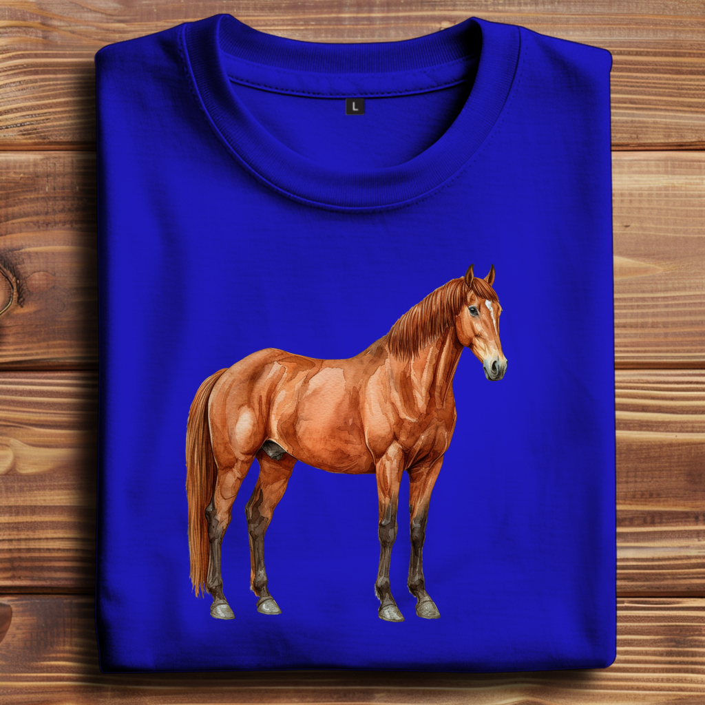 Oversize T-Shirt mit Motiv: Pferd-12