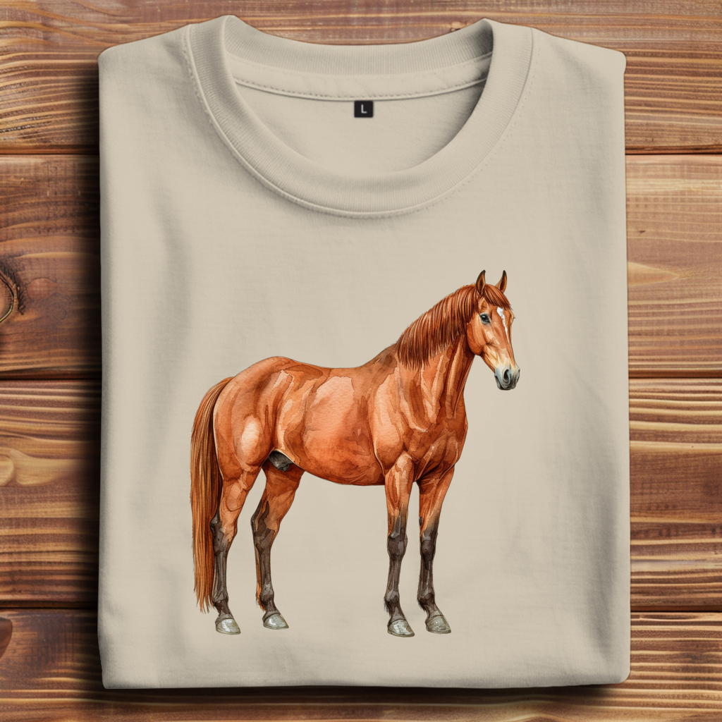 Oversize T-Shirt mit Motiv: Pferd-12