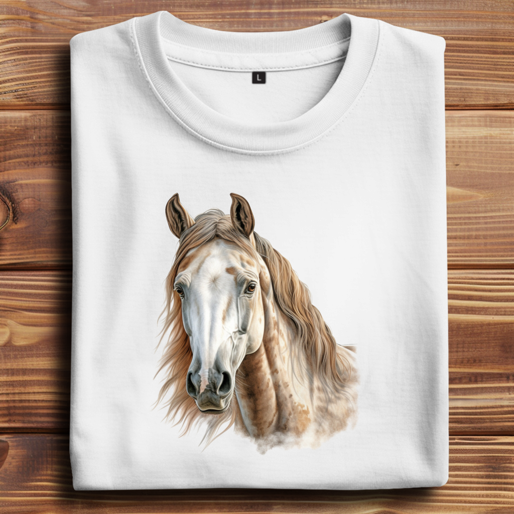 Oversize T-Shirt mit Motiv: Pferd-13