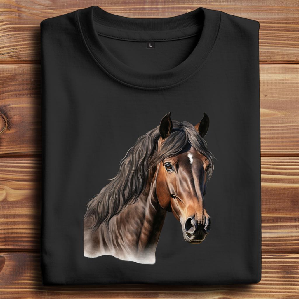Oversize T-Shirt mit Motiv: Pferd-14