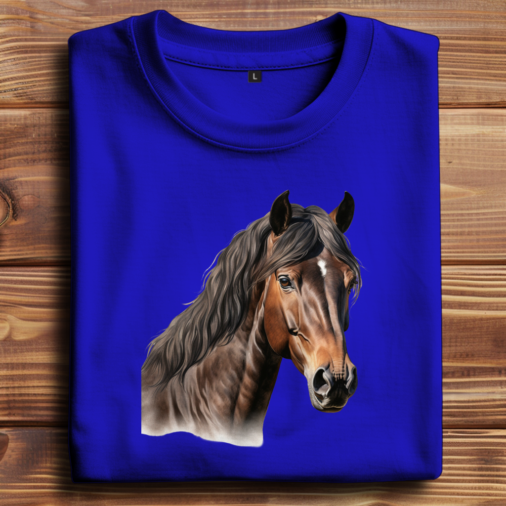 Oversize T-Shirt mit Motiv: Pferd-14