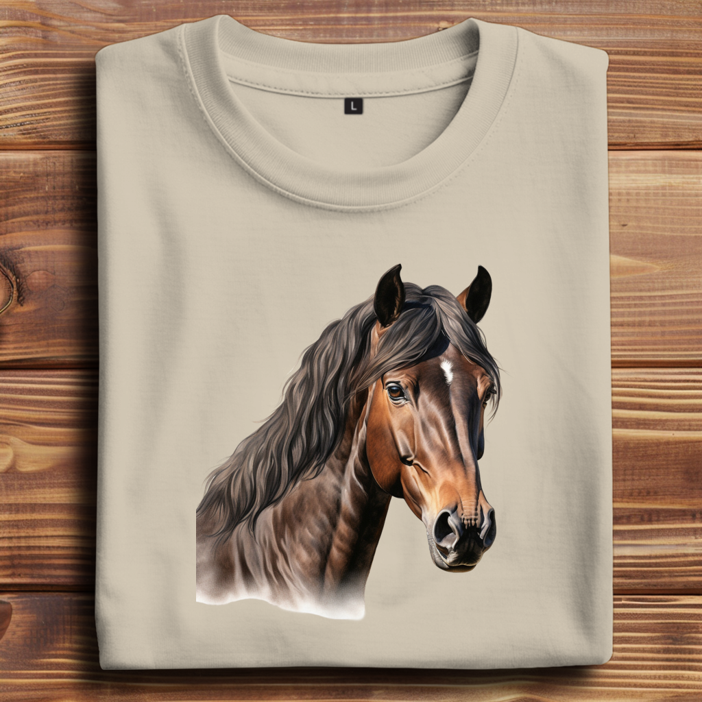 Oversize T-Shirt mit Motiv: Pferd-14