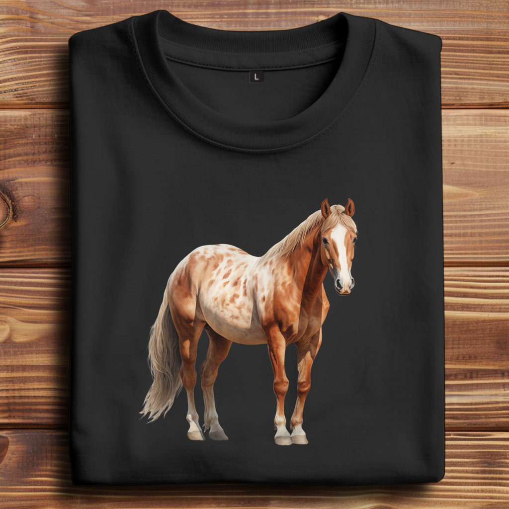 Oversize T-Shirt mit Motiv: Pferd-15